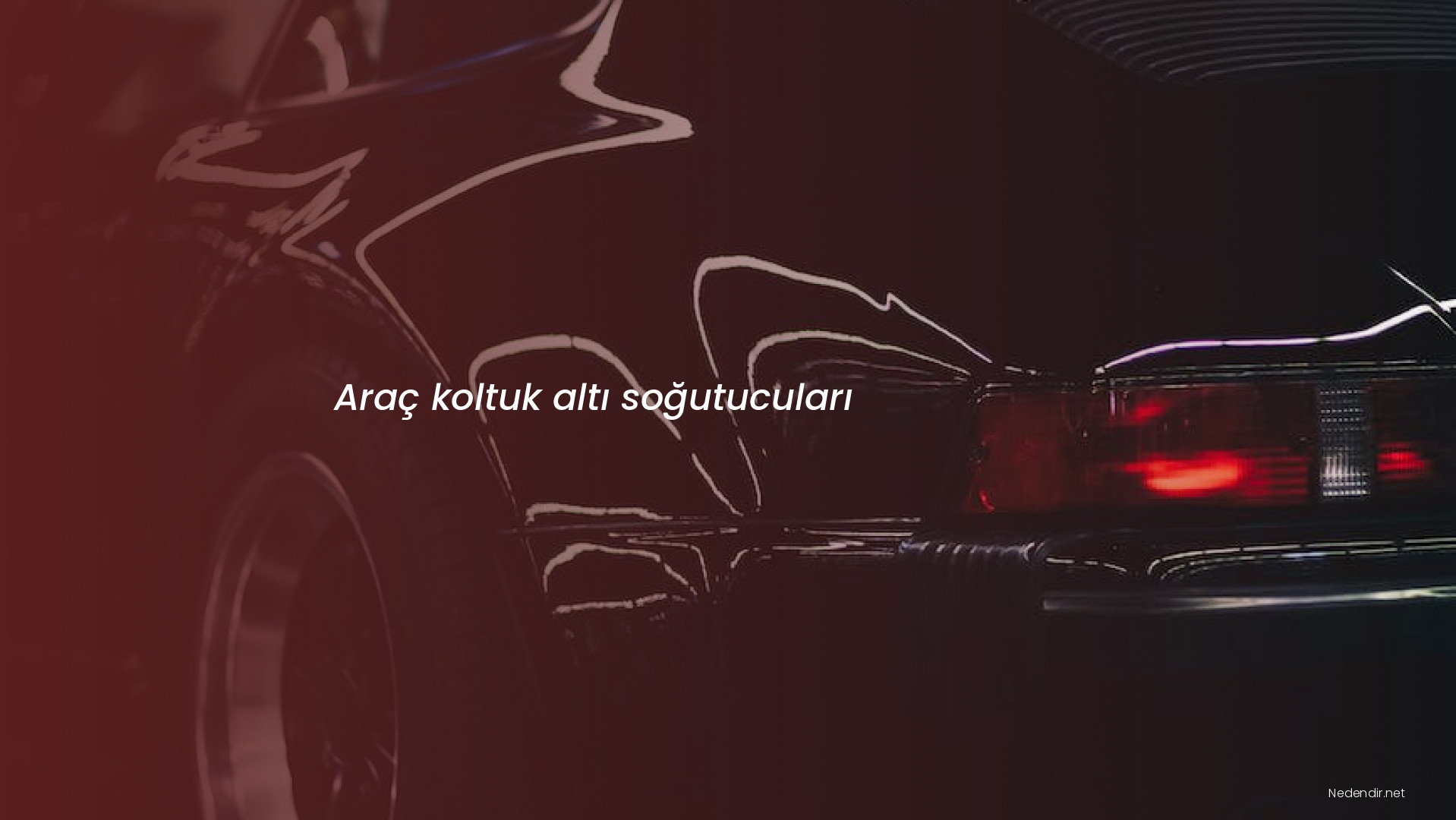 Araç koltuk altı soğutucuları