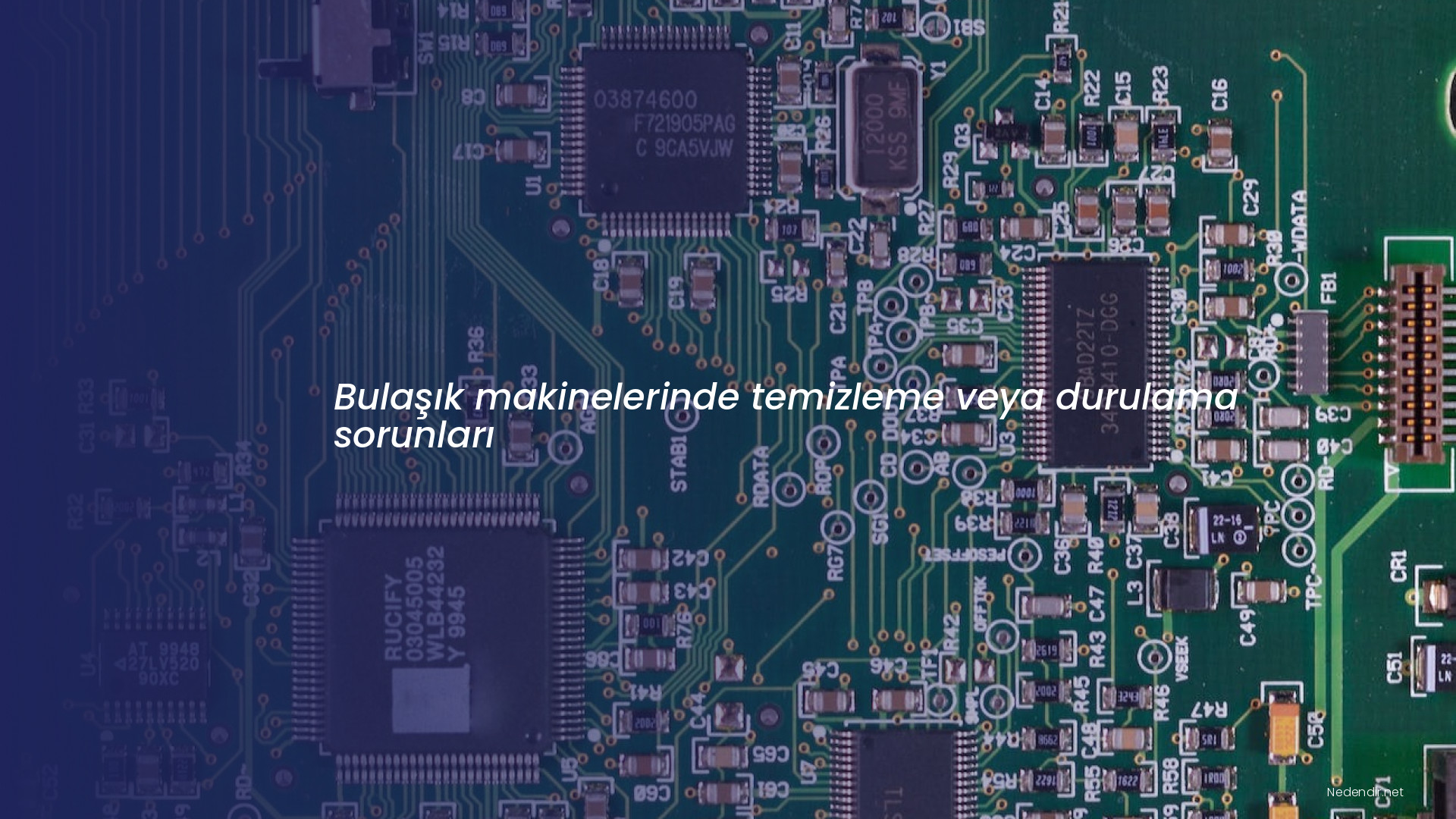 Bulaşık makinelerinde temizleme veya durulama sorunları
