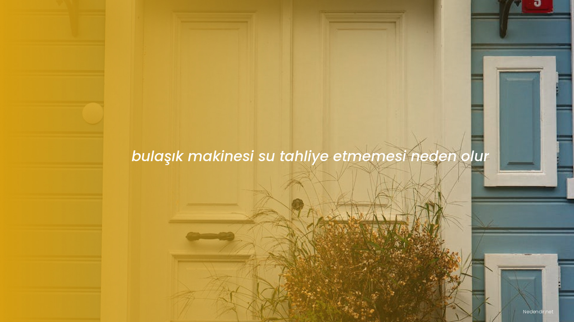 bulaşık makinesi su tahliye etmemesi neden olur