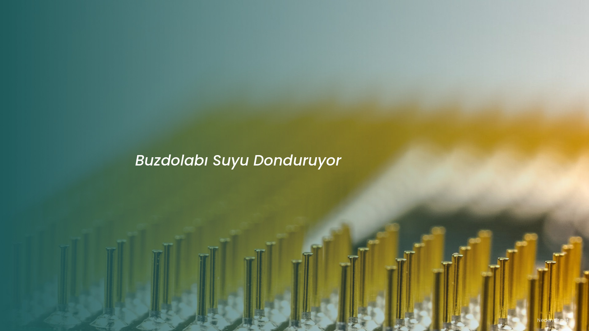 Buzdolabı Suyu Donduruyor