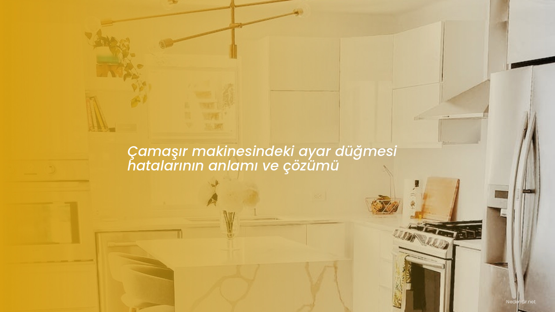 Çamaşır makinesindeki ayar düğmesi hatalarının anlamı ve çözümü