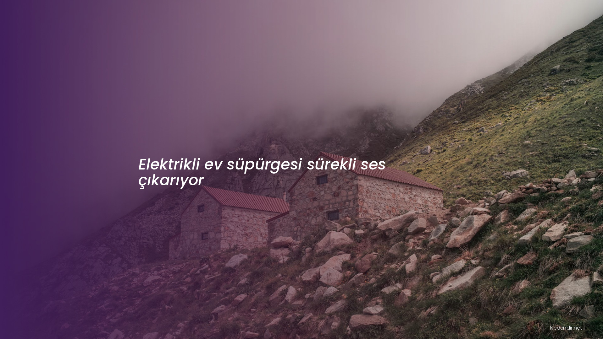 Elektrikli ev süpürgesi sürekli ses çıkarıyor