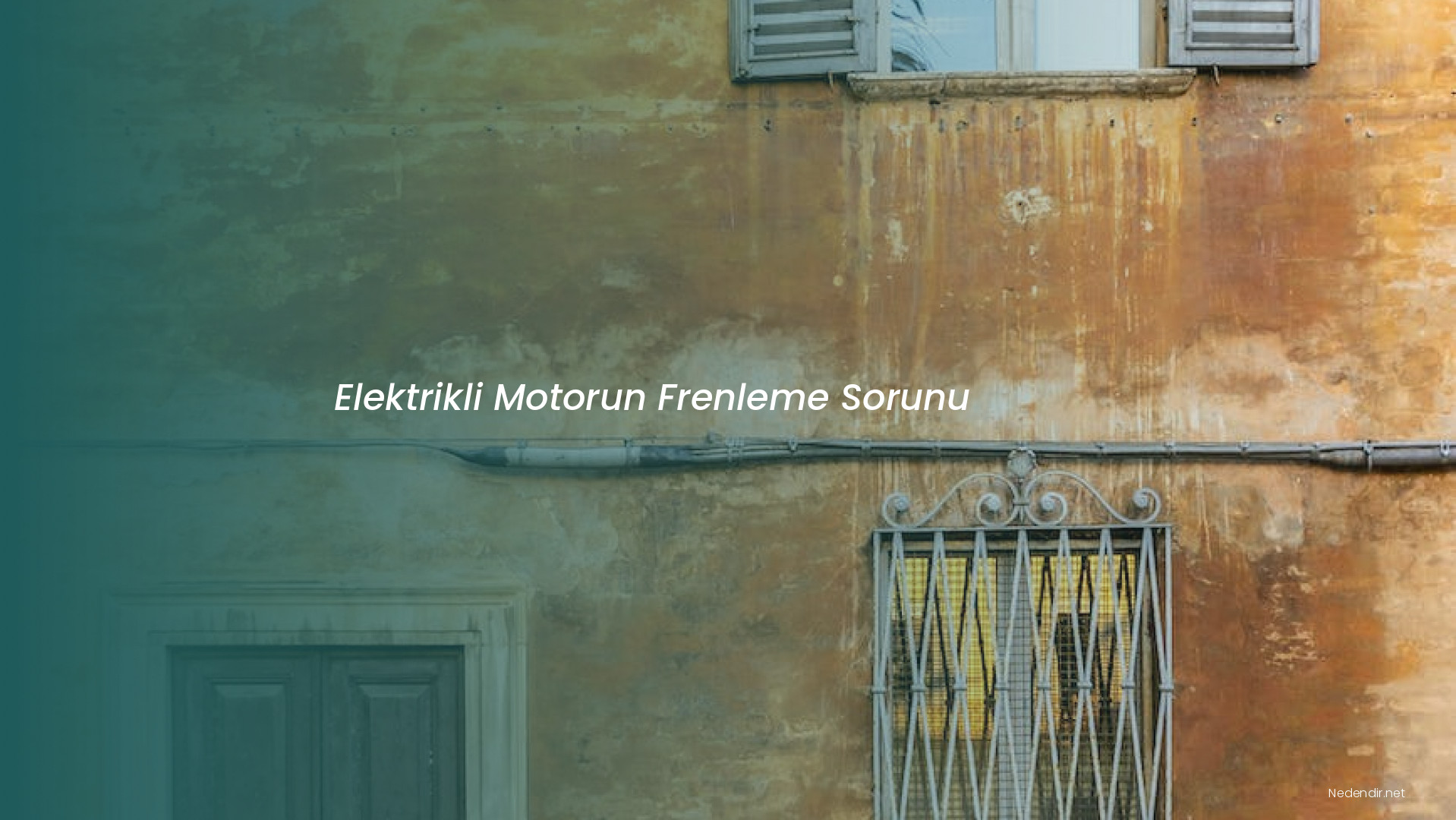 Elektrikli Motorun Frenleme Sorunu