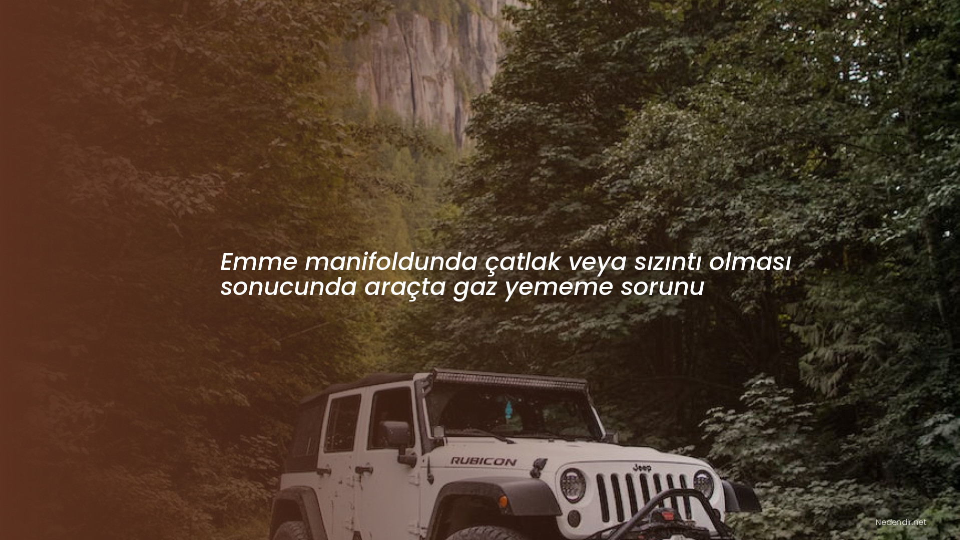 Emme manifoldunda çatlak veya sızıntı olması sonucunda araçta gaz yememe sorunu