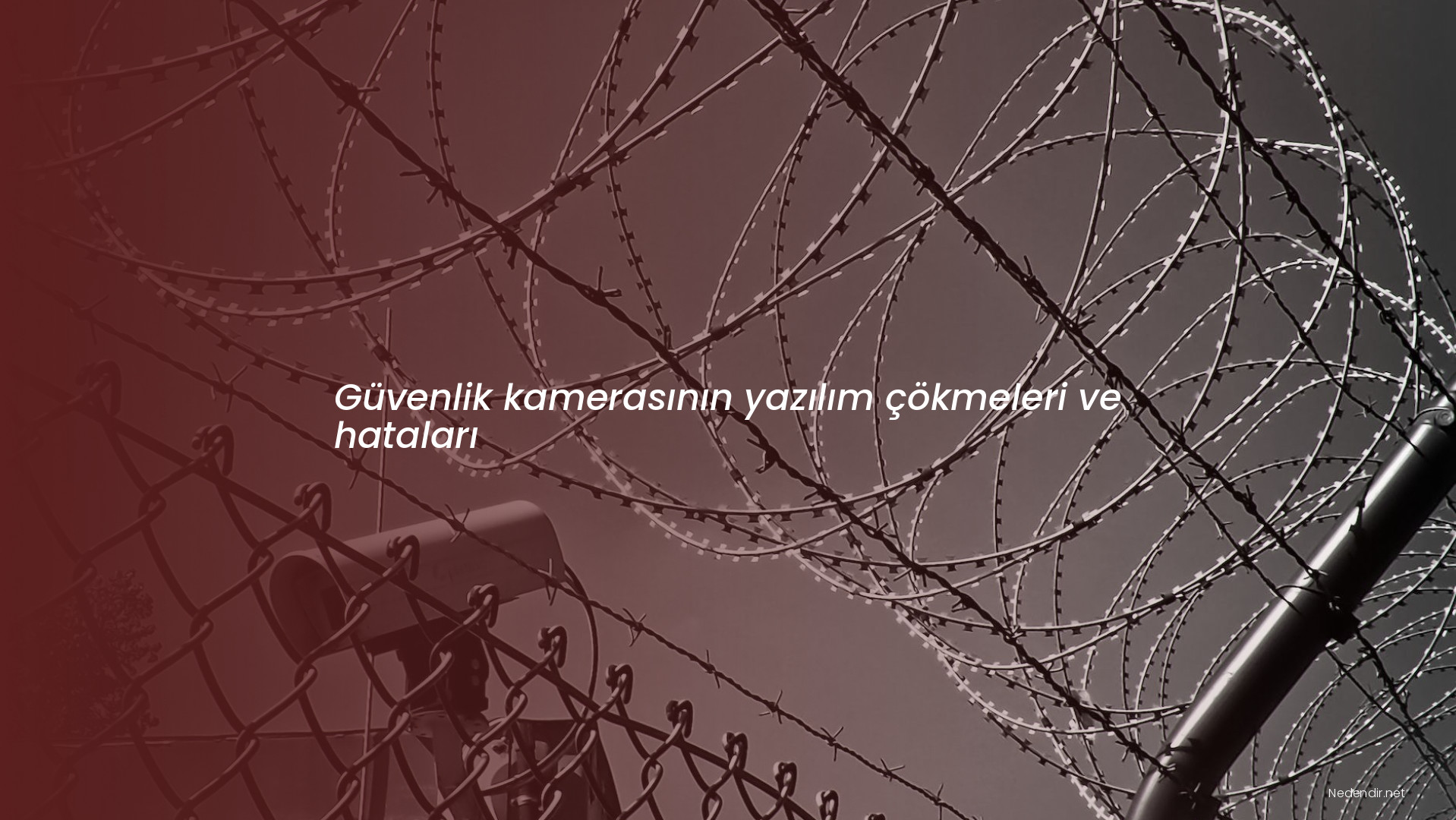 Güvenlik kamerasının yazılım çökmeleri ve hataları