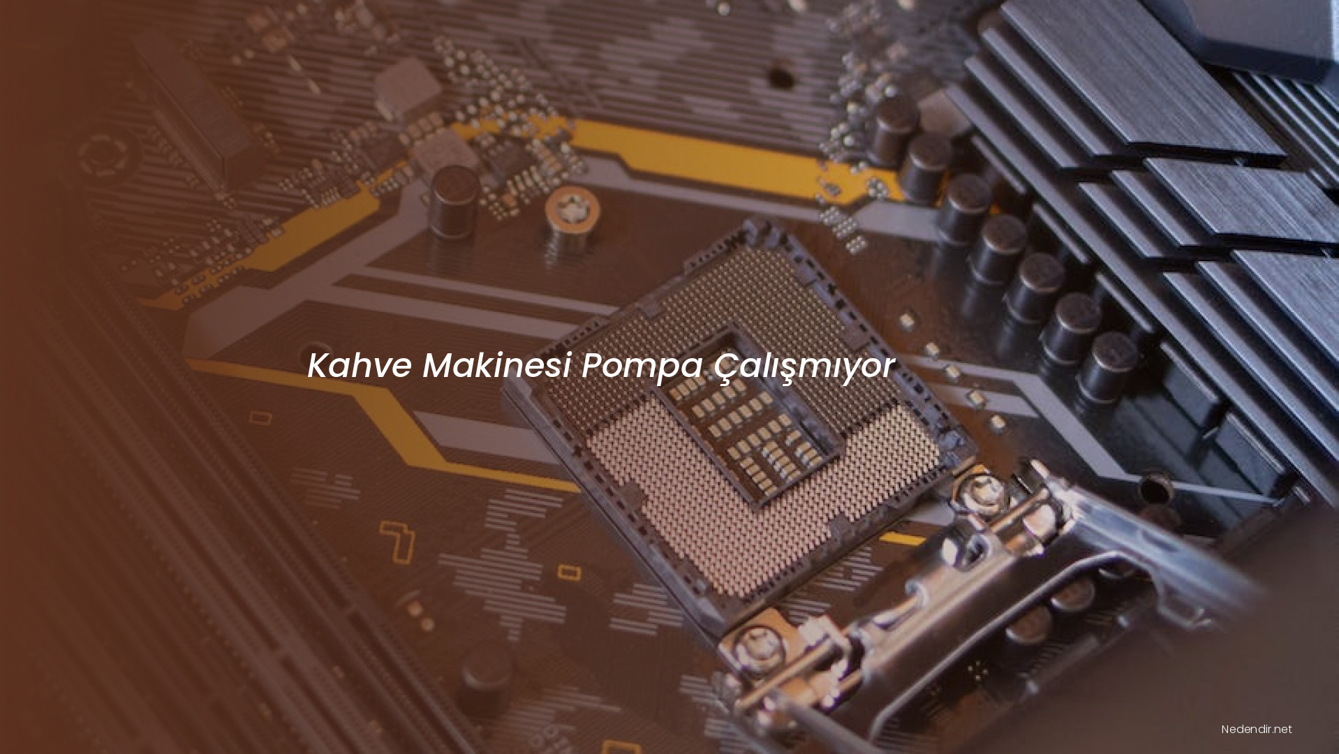Kahve Makinesi Pompa Çalışmıyor