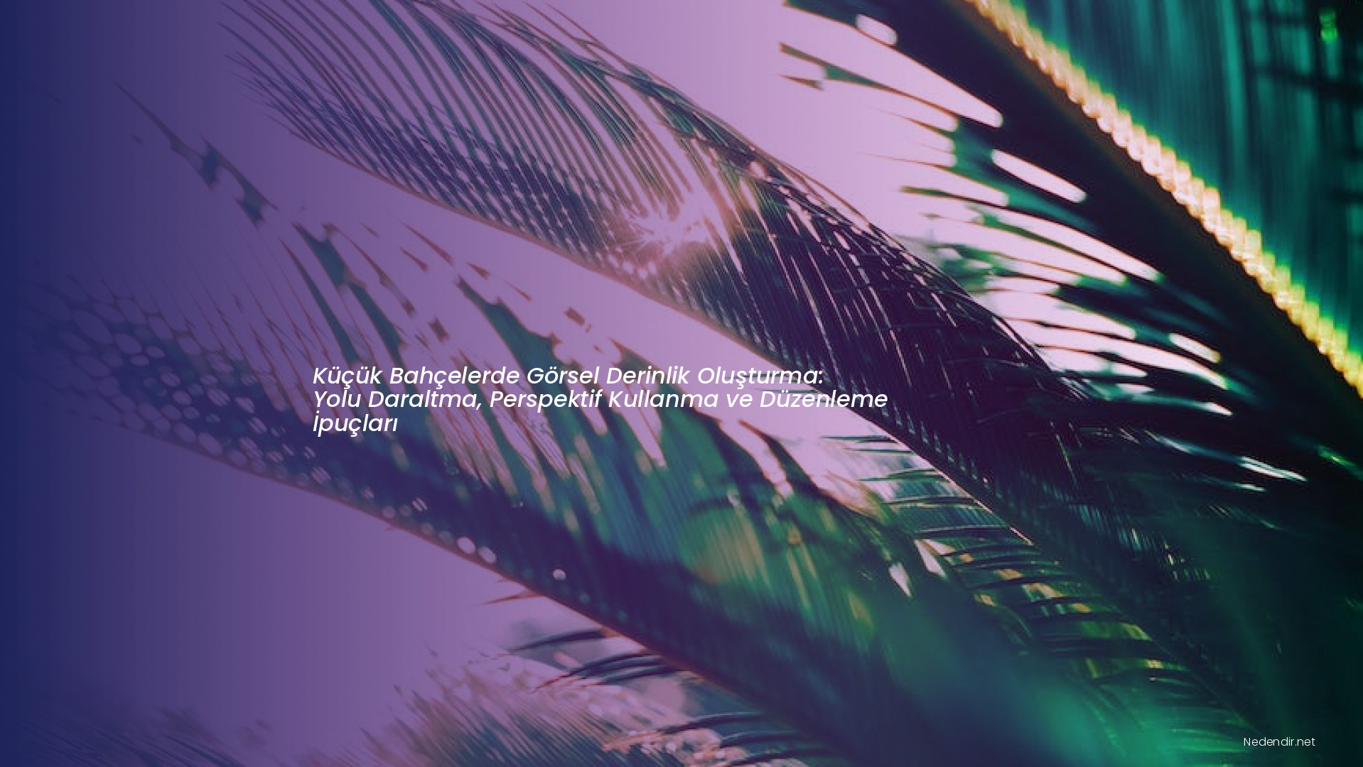Küçük Bahçelerde Görsel Derinlik Oluşturma: Yolu Daraltma, Perspektif Kullanma ve Düzenleme İpuçları