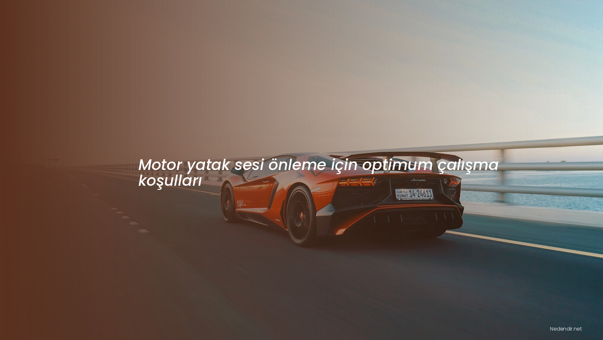 Motor yatak sesi önleme için optimum çalışma koşulları
