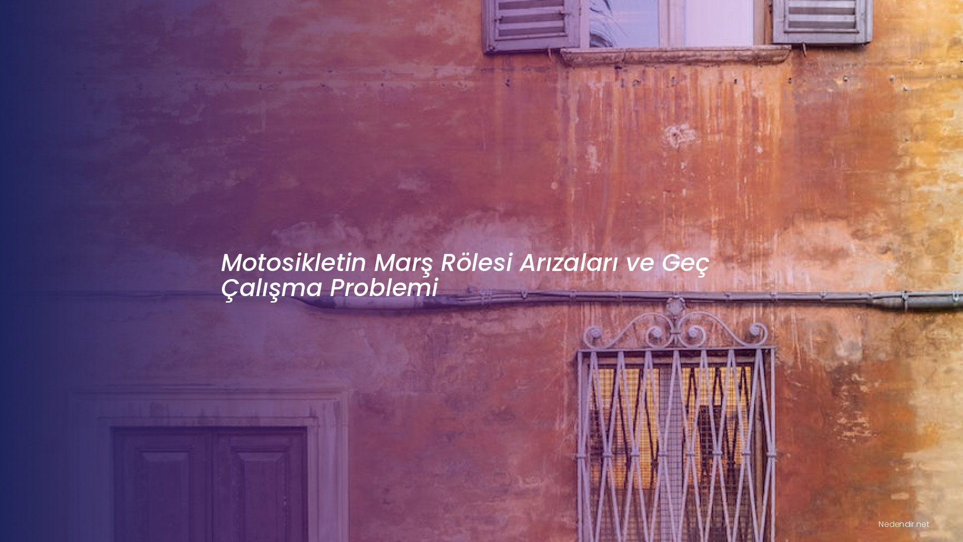 Motosikletin Marş Rölesi Arızaları ve Geç Çalışma Problemi