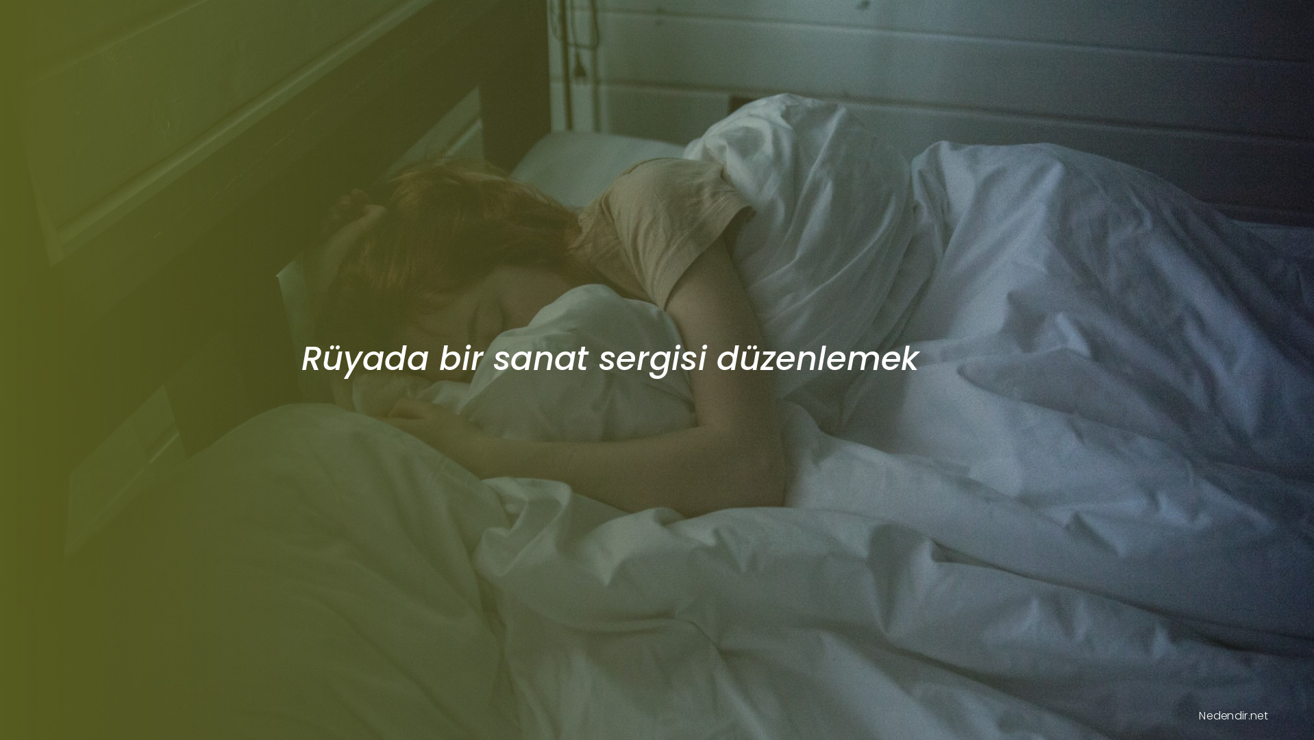 Rüyada bir sanat sergisi düzenlemek