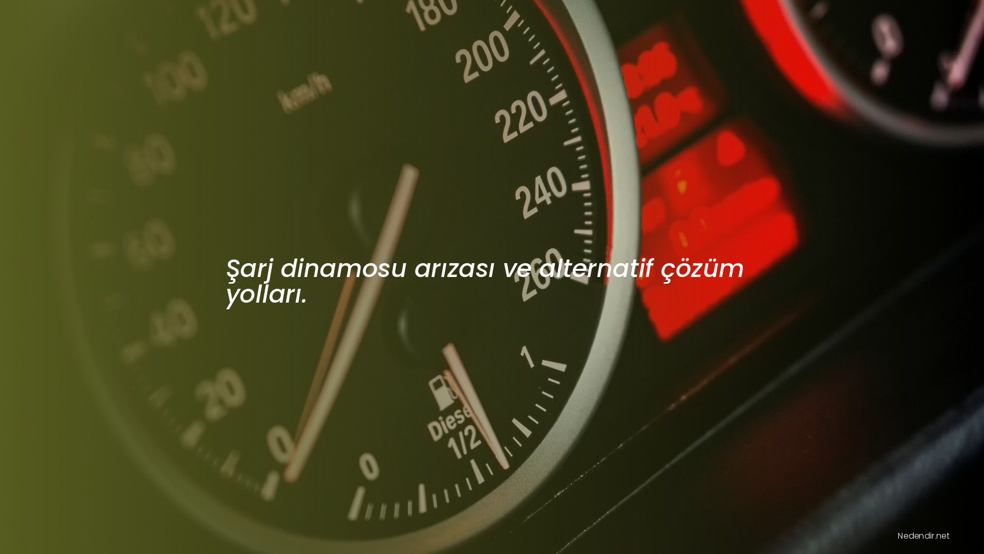 Şarj dinamosu arızası ve alternatif çözüm yolları.