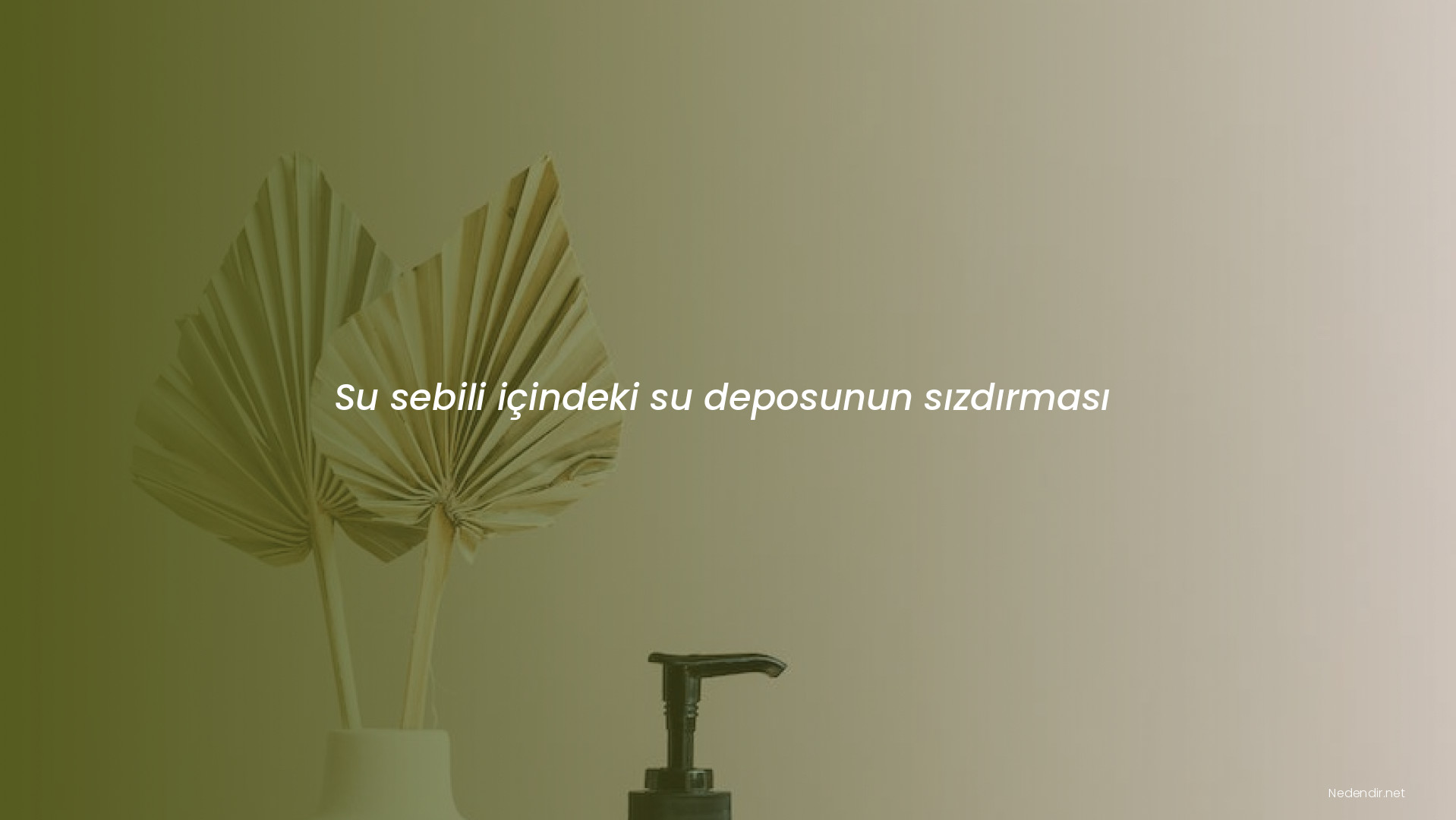 Su sebili içindeki su deposunun sızdırması