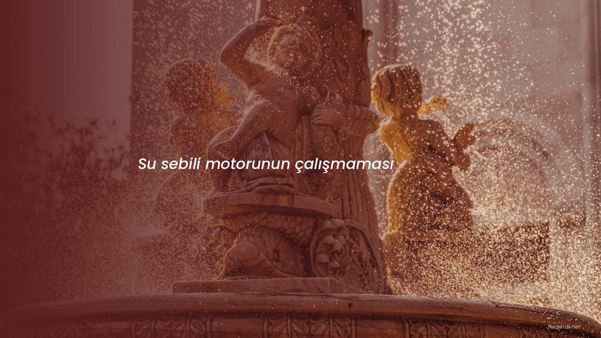 Su sebili motorunun çalışmaması Su sebili motorunun çalışmaması