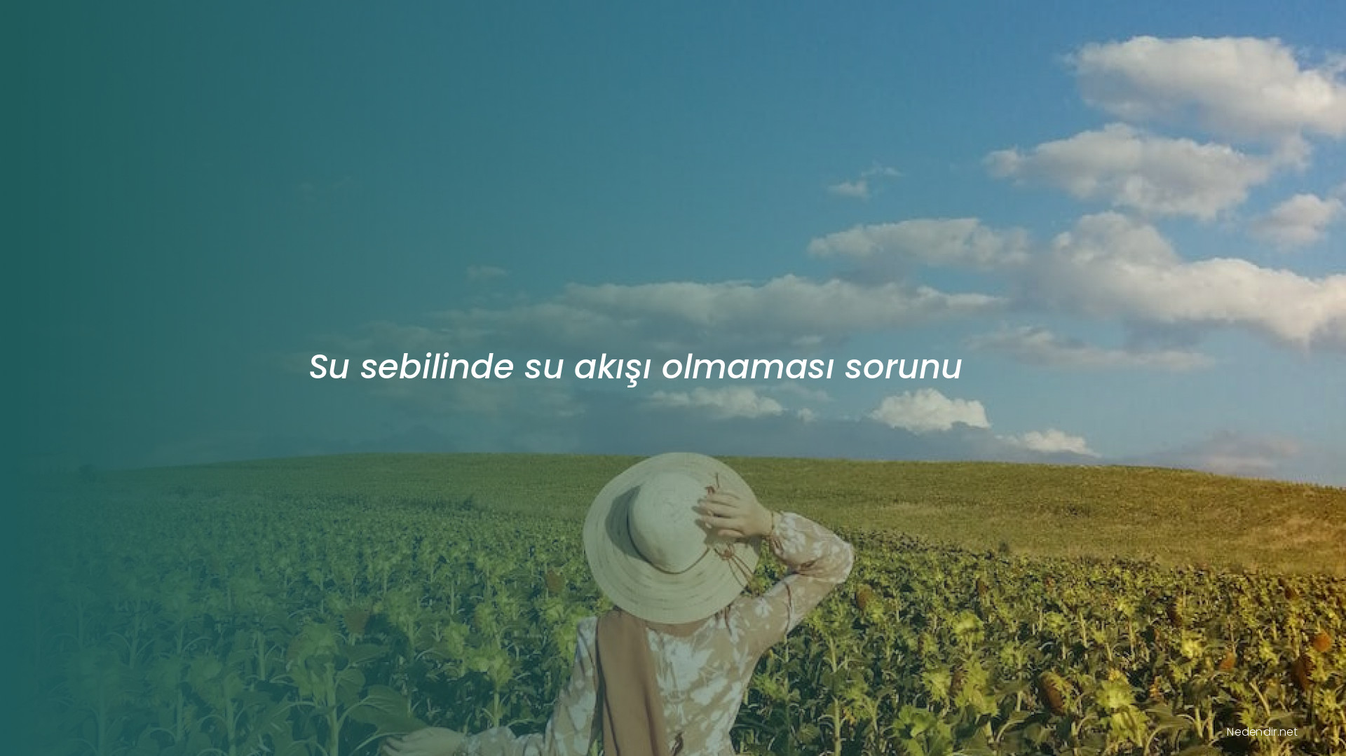 Su sebilinde su akışı olmaması sorunu