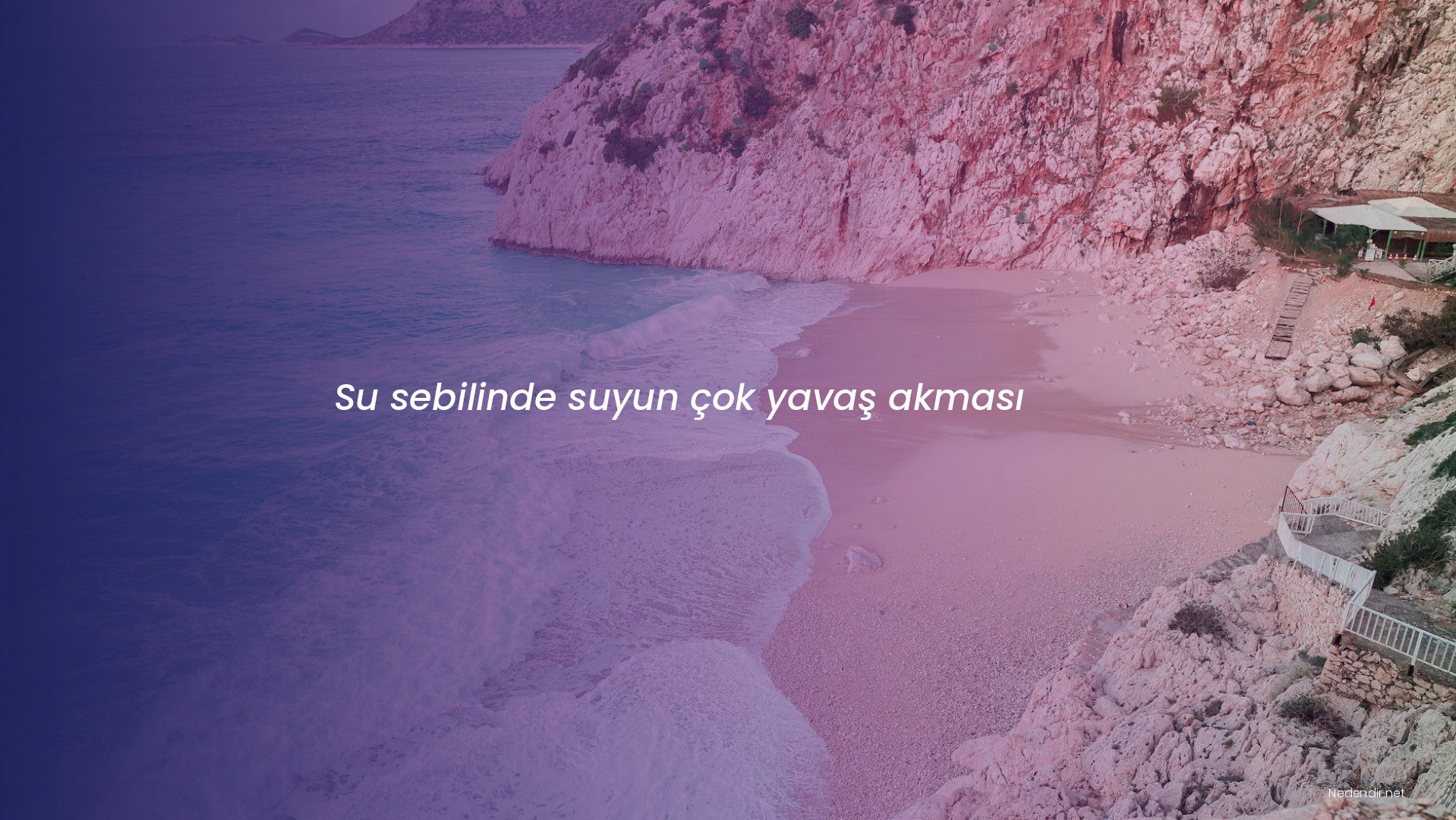 Su sebilinde suyun çok yavaş akması Su sebilinde suyun çok yavaş akması