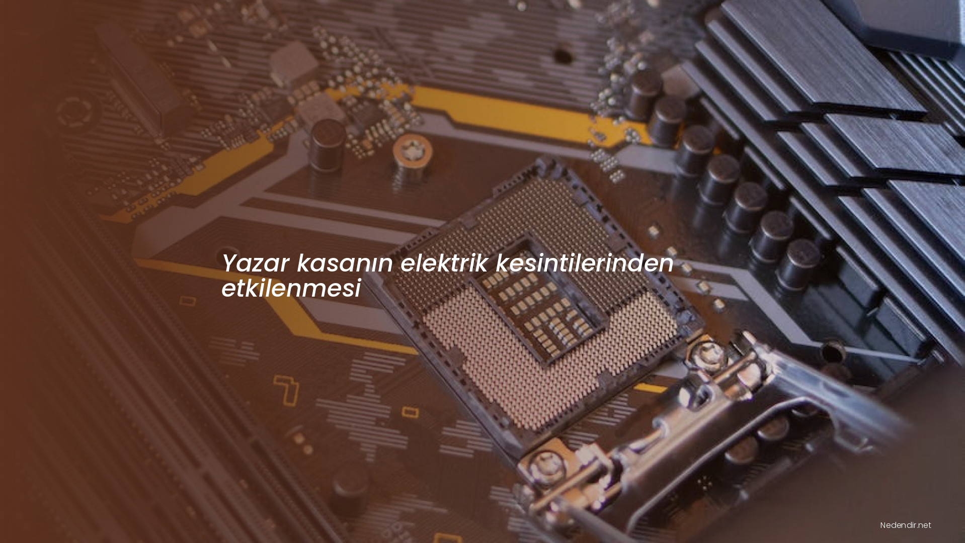 Yazar kasanın elektrik kesintilerinden etkilenmesi